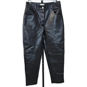 Aritzia Wilfred Free  Oracle Pant Size 6 Faux Leather Balloon Pants Black